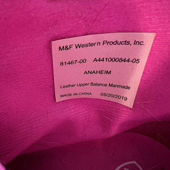 Ariat Toddler Size 5 Anaheim Lil' Stompers Cowgirl Boots Cactus Pink A441000844 - Picture 7 of 7